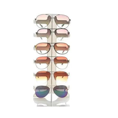 6 Pairs Countertop Glasses Display Stand Plastic Shelf Sunglasses Display Stand Hanging Rack