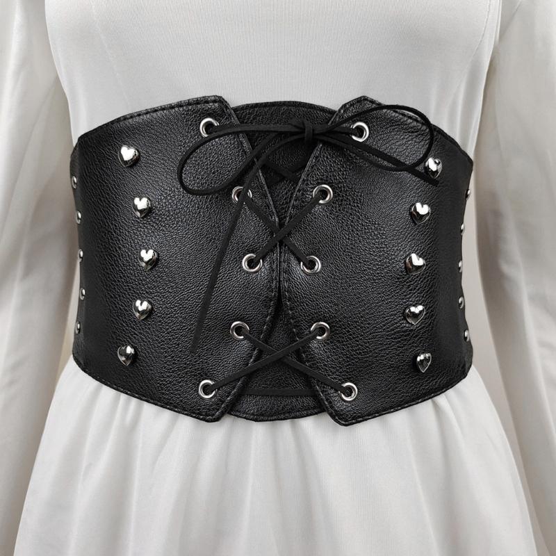 Delicate Stretch Waist Belt Women Elastic Corset Stretch Rope Belt Wide Corset for Banquet Shirt Blouses Coat Decor