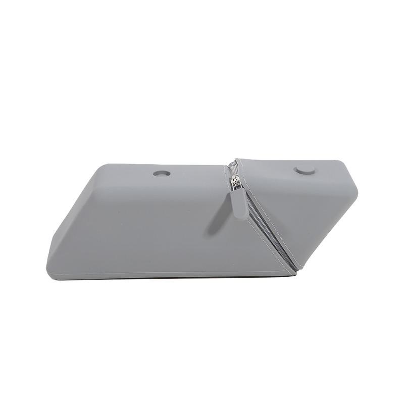 1PC Silicone Pencil Case Large Capacity Student Pencil Case Gradient Rectangular Stationery Organizer Pencil Bag Office Supplies