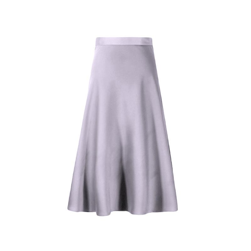 Glossy Acetate Satin Half Skirt Women's Summer Mid-length Light Mature Series Slimming A-line Skirt