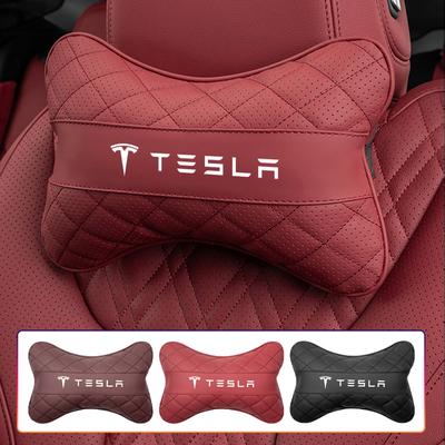 AMG1 Car Seat Neck Pillow Lumbar Back Support Car Headrest Cushion Key For Model 3 Y Coil Bonina Cybertruck X Juguete Roadster