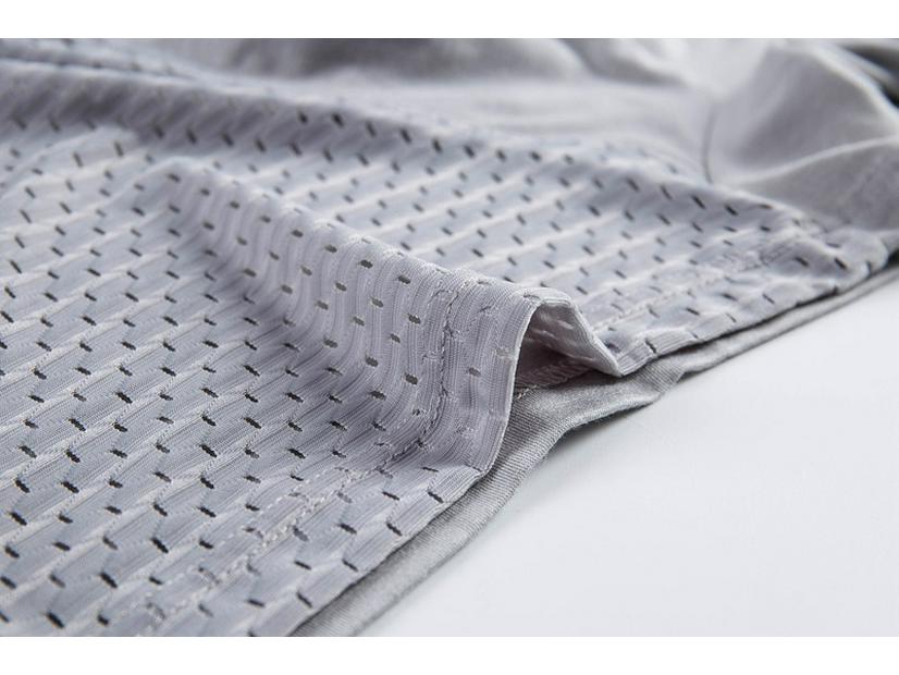 Modal Men's Plus Size Ice Silk Breathable Boxer Briefs - Transparent, Mesh Design, Lightweight Summer Shorts.
