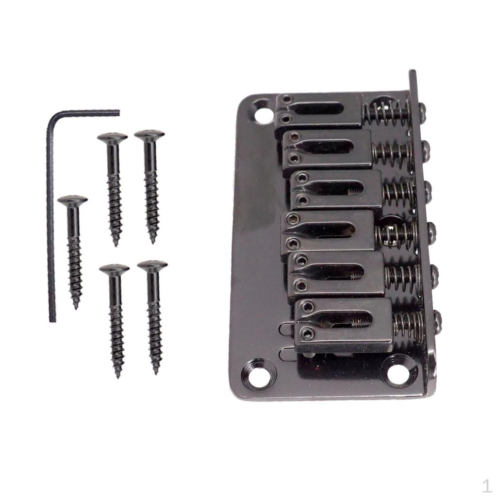Bridge Tailpiece with Screws Wrench for Electric Guitar Parts x 1.69inch