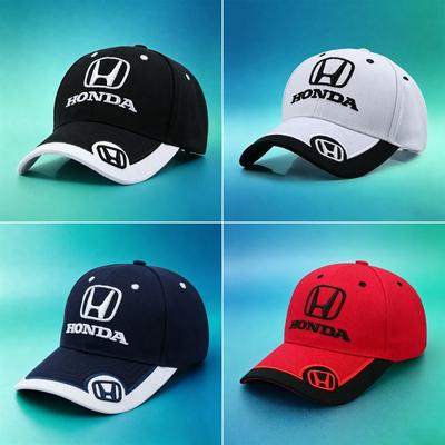 For HONDA Civic Fit Jazz Accord Pilot CRV Odyssey Logos Embroidery Baseball Cap Adjustable Outdoor Sports Hat Couple Casual Hats