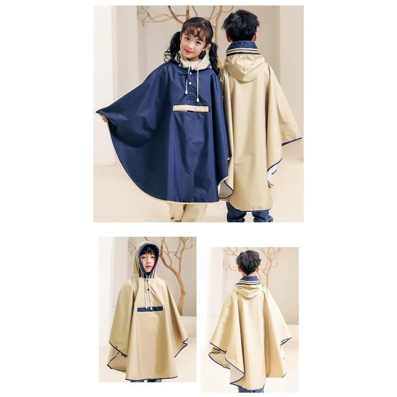 Imperméable pour enfants Style Cape Sacs d'école Version coréenne avancée Poncho pour enfants à l'école Imperméable pour faire du vélo