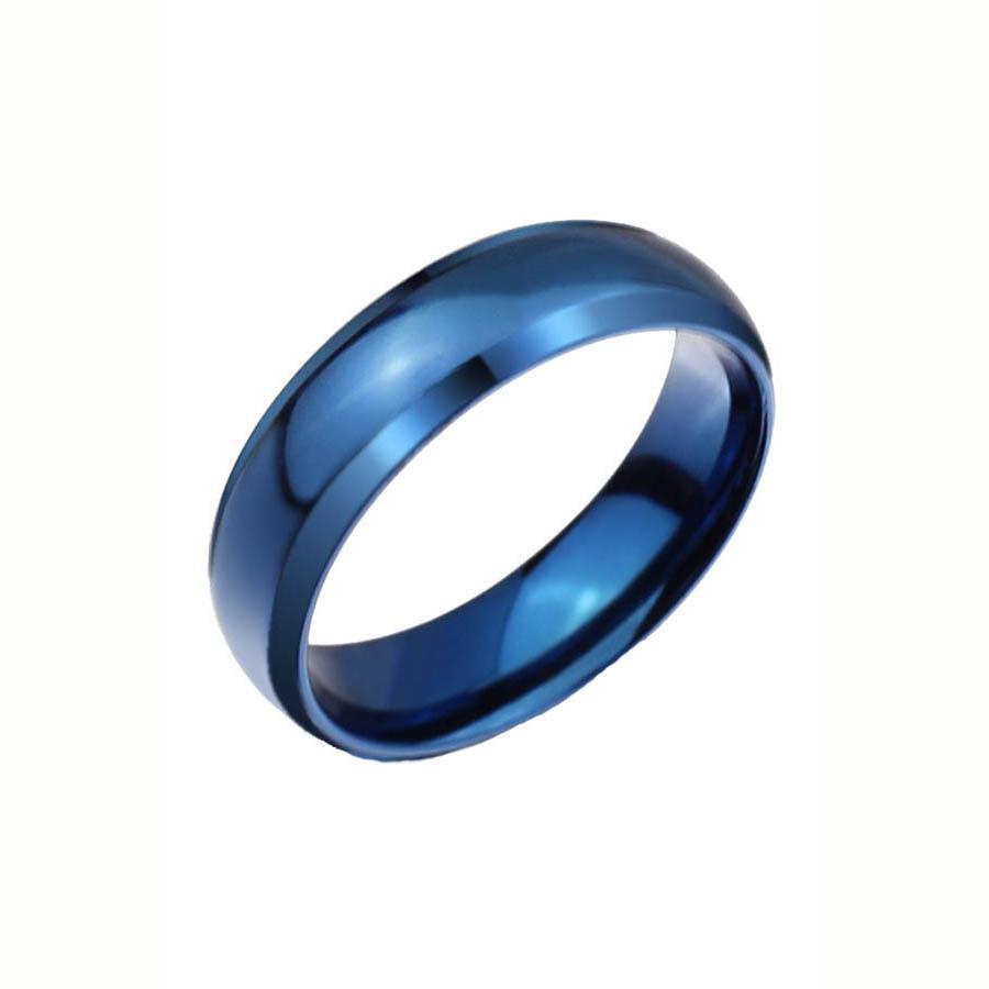 

Мода Нержавеющая сталь Синий цвет Кольца для мужчин и женщин Кольцо на палец Ювелирные изделия 12