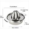 1Pcs Stainless Steel Citrus Squeezer Orange Lemon Juicer Lime Fruit Hand Squeezer with Bowl Storage Container Kitchen Tools