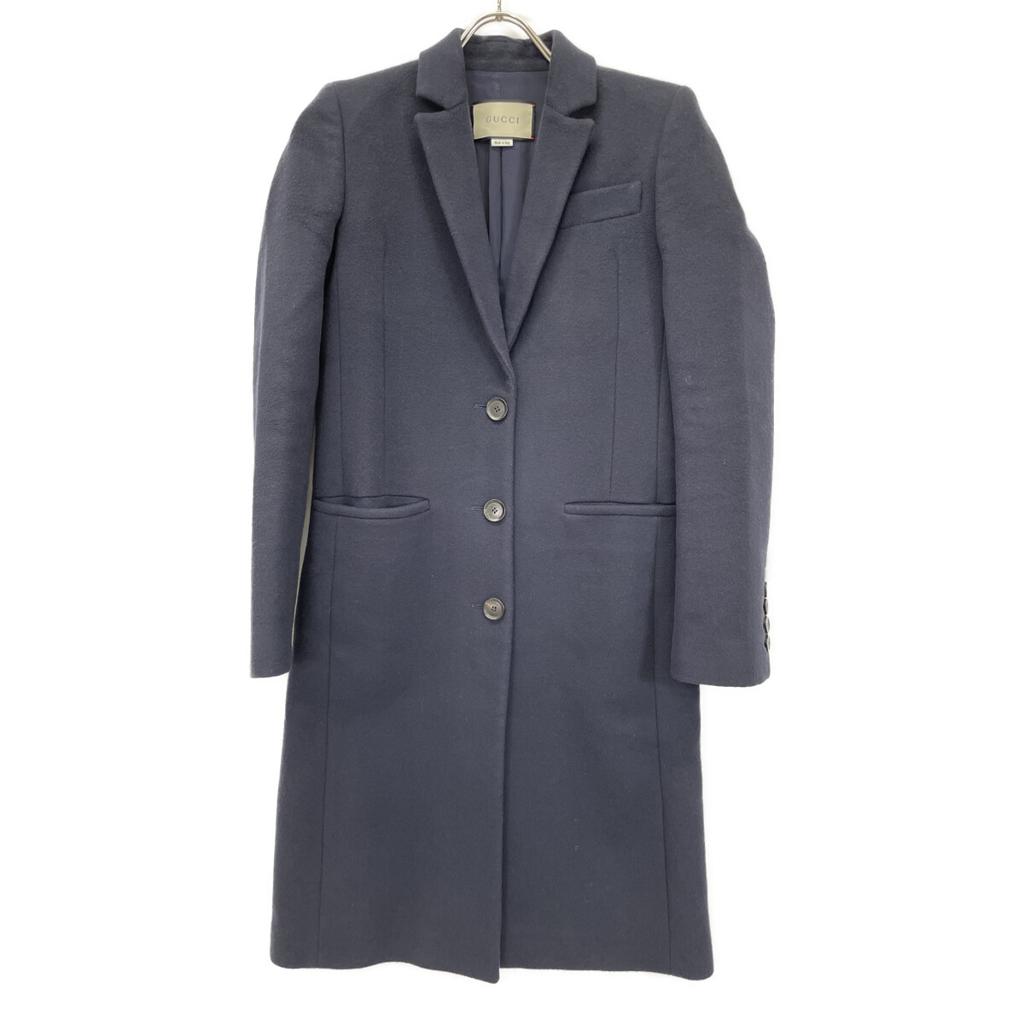 GUCCI 455739 2018 Navy Wool Chester Coat coat 36 NavyUsed