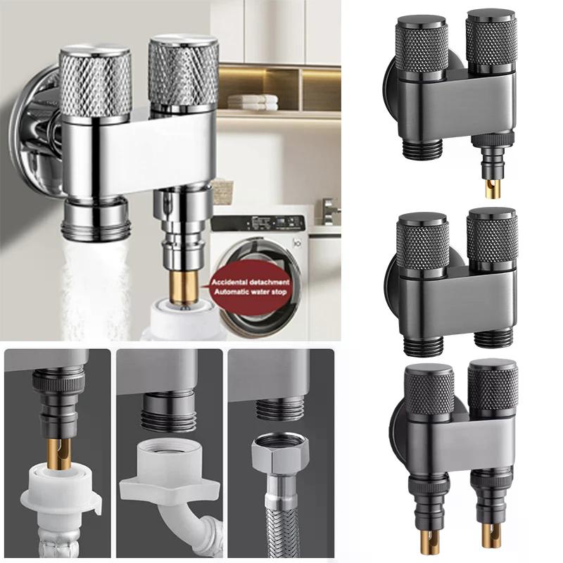Stainless Steel One-point Two-water Angle Valve One-inlet Two-outlet Water Diverter Valve Independent Control Corner Valve