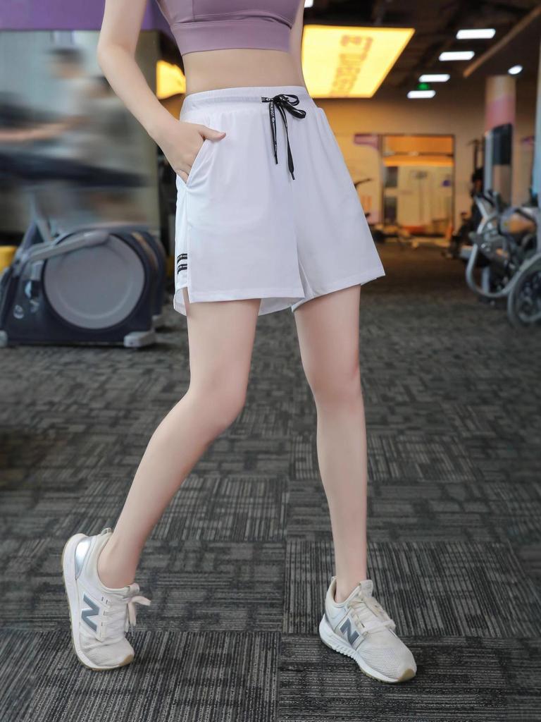 Plus Size Women's Summer Yoga Shorts - Loose, Mid-Length, Anti-Exposure, Perfect for Running & Fitness (Up to 200 Jin)