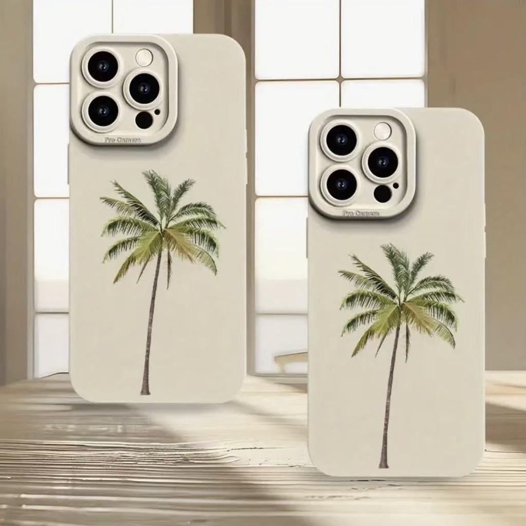 The new coconut tree is suitable for iphone17 mobile phone case 11 Apple 16promax/15 anti-drop 14pro13 Europe and America 12