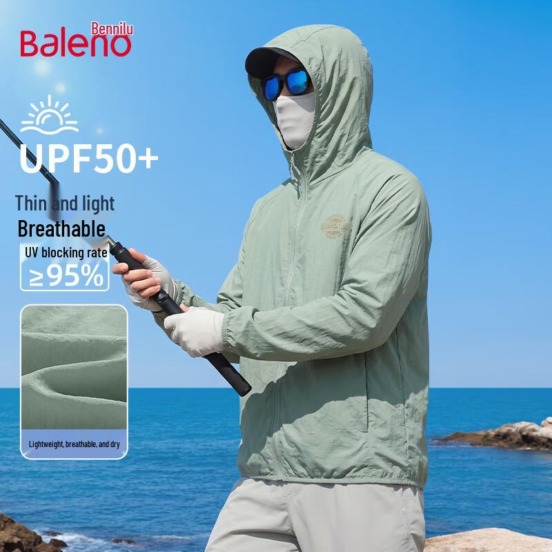 Baleno Men s UPF50+ Hooded Sun Protection Jacket 4XL