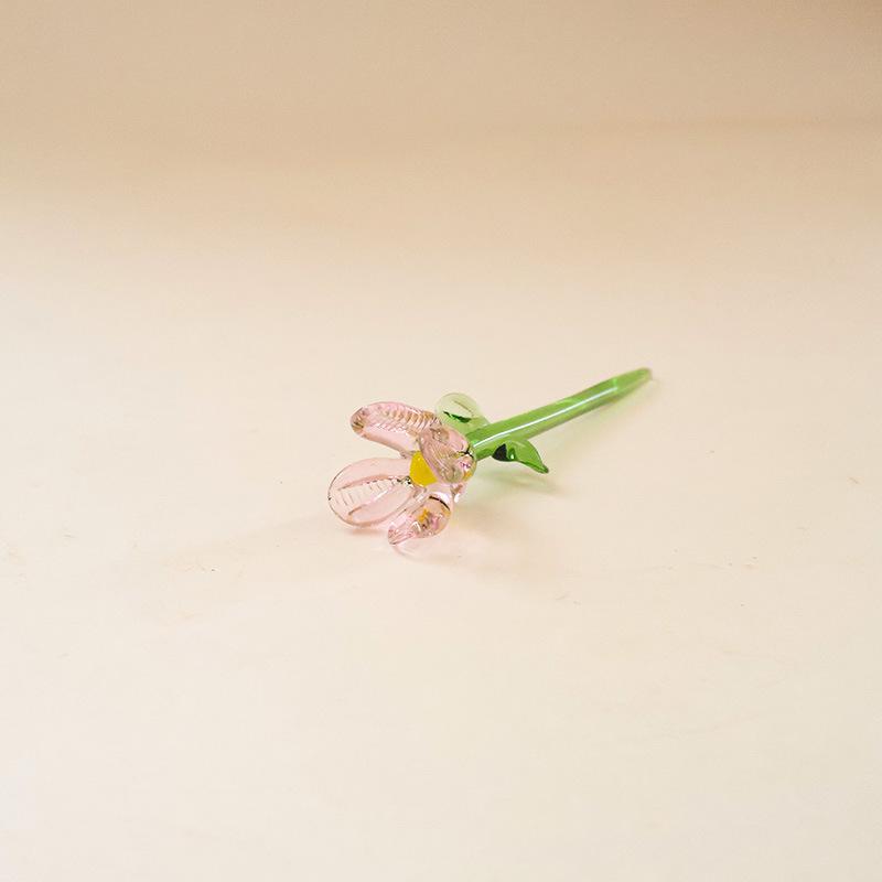 Glazed Handmade Small Flower Glass Simulation Bouquet Home Decoration Ornament
