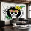 One Piece Brooke Wall Tapestry Aesthetic Wall Hanging Printed Fabric Blanket Decorative Tapestries For Bedroom Living Room Home Decor