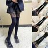 Sexy Women Faux Thigh High Socks Pantyhose Japanese JK Cute Jacquard Pattern Patchwork Stockings Mock Suspender Tights