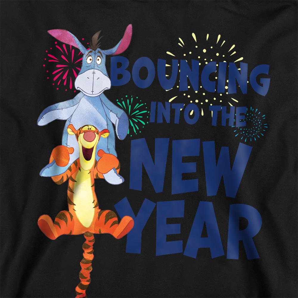 Winnie the Pooh Childrens/Kids Bouncing Into The New Year Hoodie