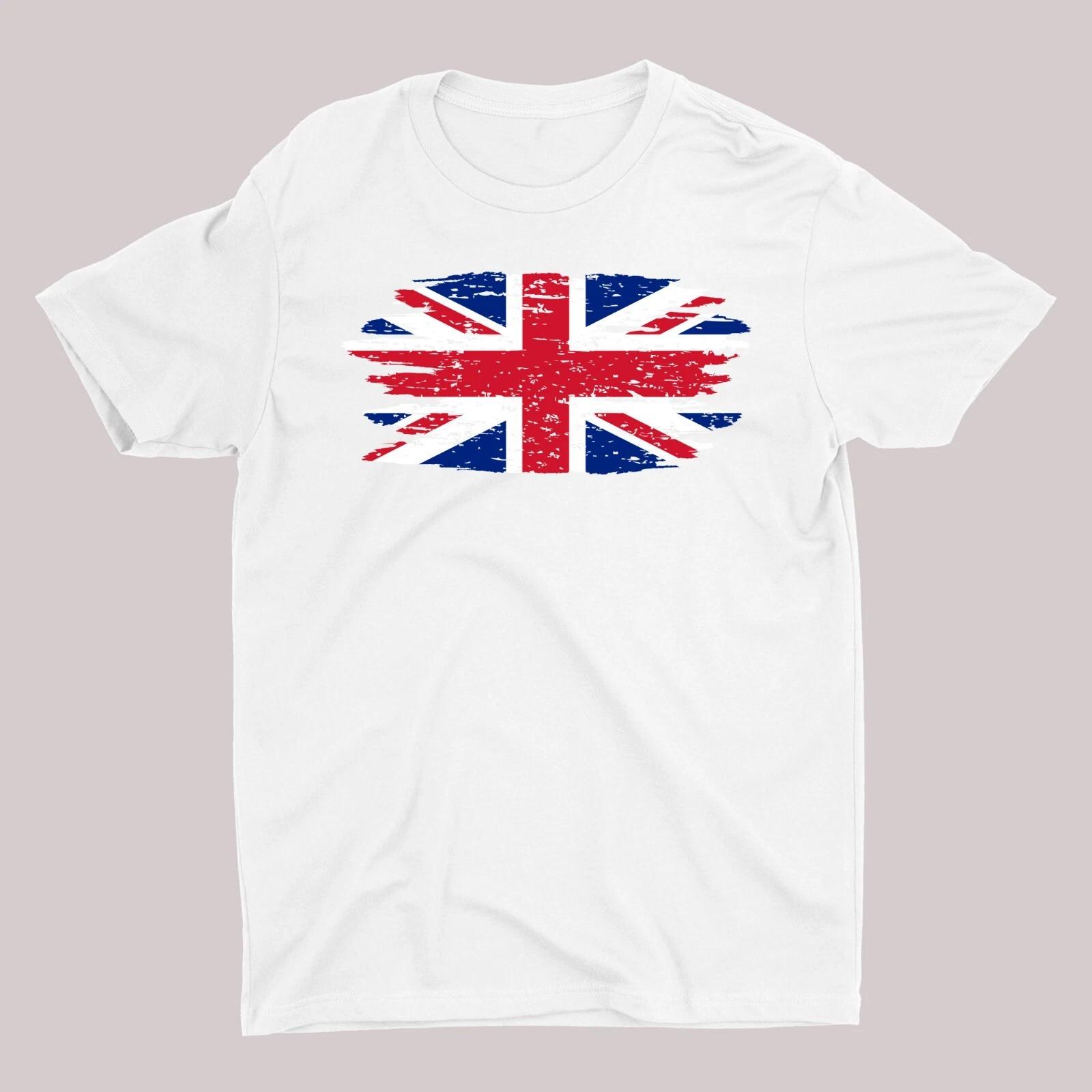 Distressed Union Jack Flag Unisex Tee - UK GB Great Britain United Kingdom Top L