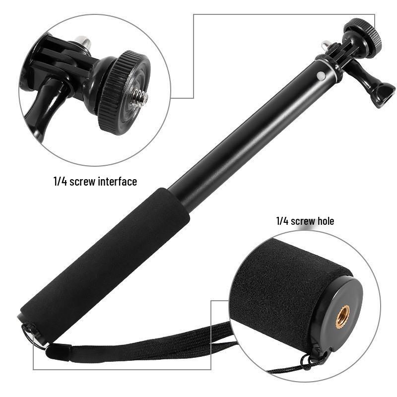 Telescopic Extension Pole for GoPro Hero10/9/8, Yi Action Cam, & Mobile Phone Live Streaming