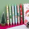 Creative Christmas Cartoon Click Gel Pen - Black Ink Signature Pen for Students