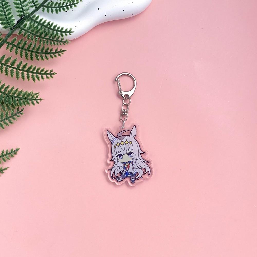 1/15 Stück Anime Figuren Pretty Derby Acryl Schlüsselanhänger Niedlicher Rucksack Anhänger Lustige Tasche Charms Zubehör Dekoration Feiertagsgeschenke