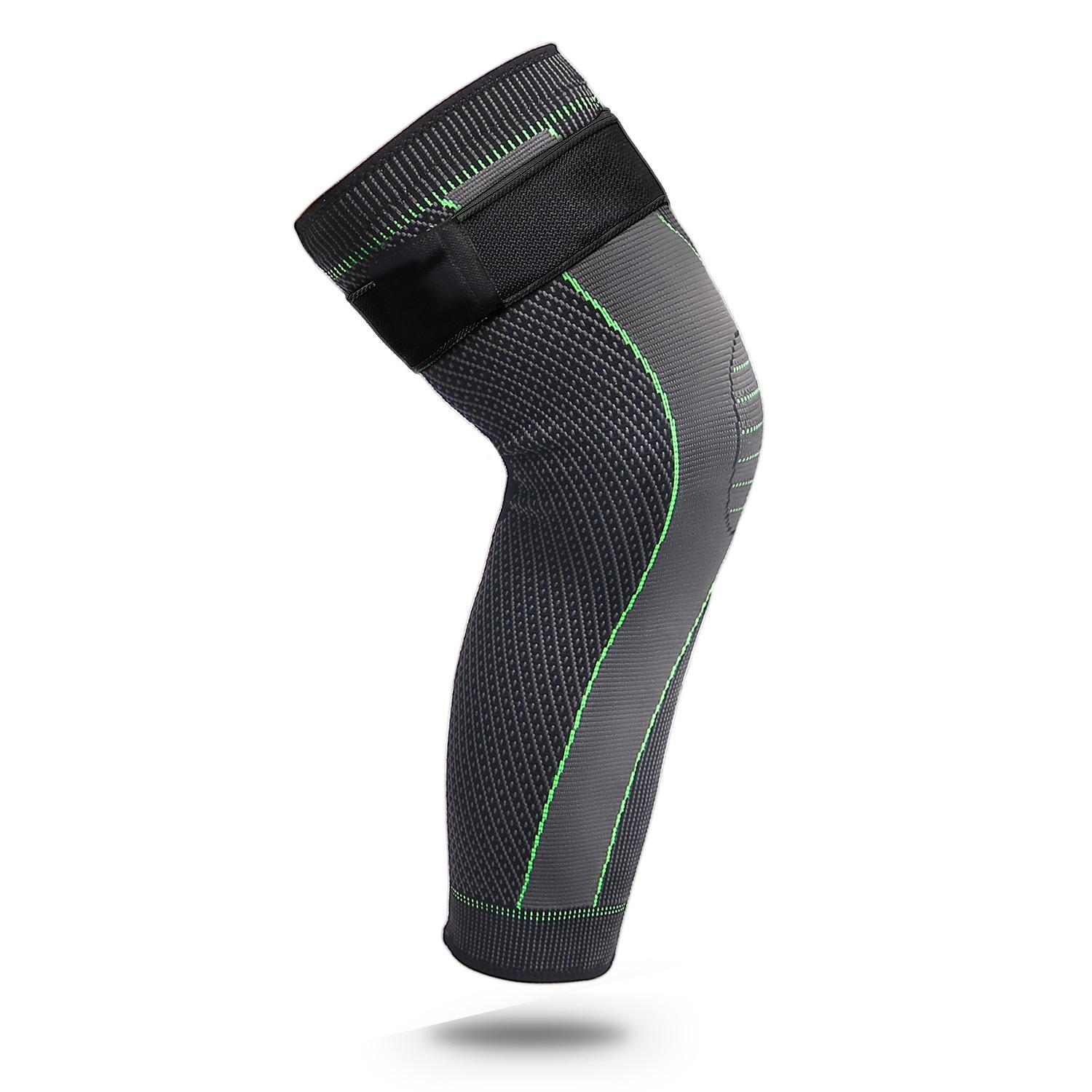 

Knitted Straps Pressurized Sports Extended Knee Pads for Men and Women in Autumn and Winter Calf Protection Basketball Football Warm Knee Pads 2XL