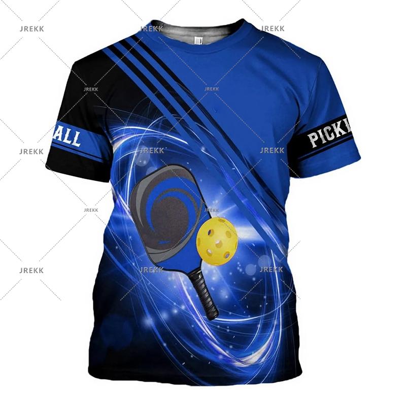 Popular Sport T-shirt For Men Cool Pickleball Graphic Street Casual Short Sleeve T-shirts Casual Funny Game Tee Top 2025 Summer