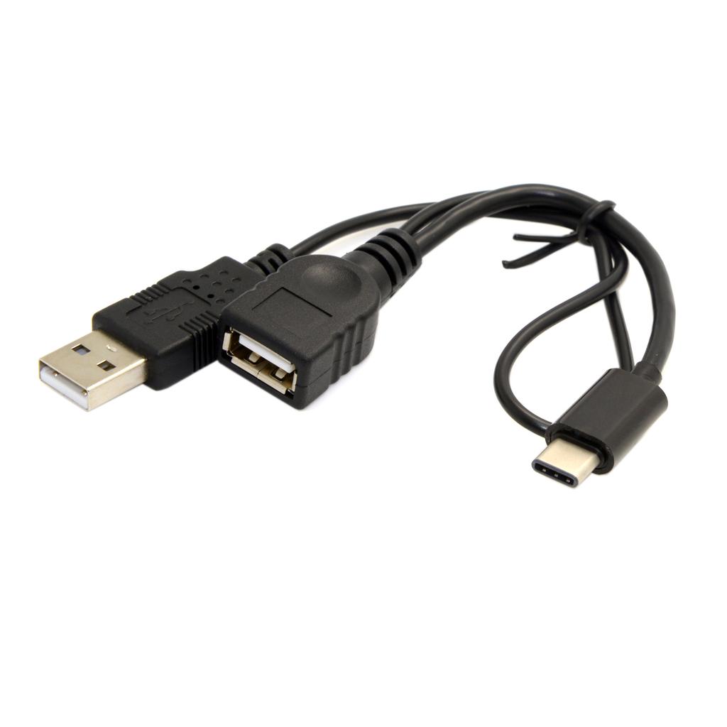 USB 3.1 Type-C To USB 2.0 Female OTG Data Cable with Extral Power