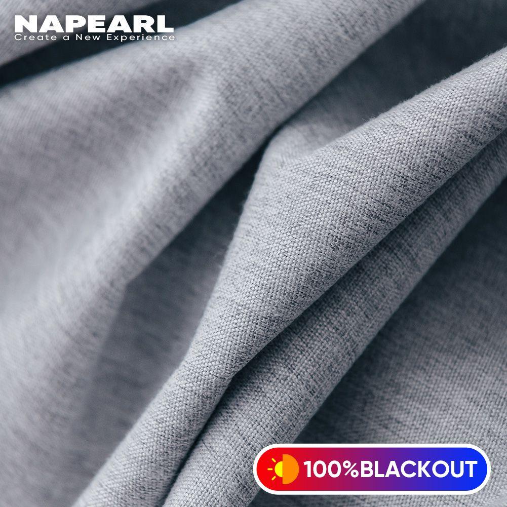 1PC NAPEARL 100% Blackout jednokolorowa pościel zasłona okienna do sypialni nowoczesny typ pierścienia zasłony zasłona do salonu do wystroju domu