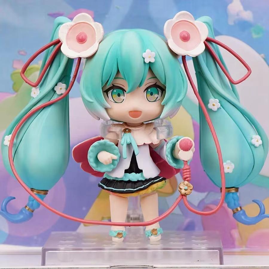 Hatsune Miku #1939 15Th Anniversary Strawberry Miku Anime Action Figure 10Cm 3.94In Collection Model Doll Toys For Anime Fans