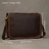 Luufan Men's Genuine Leather Messenger Bag, Crossbody Bag, iPad Compatible, Commuter Bag, Cycling Bag, Popular Casual Bag, Lightweight (Coffee)