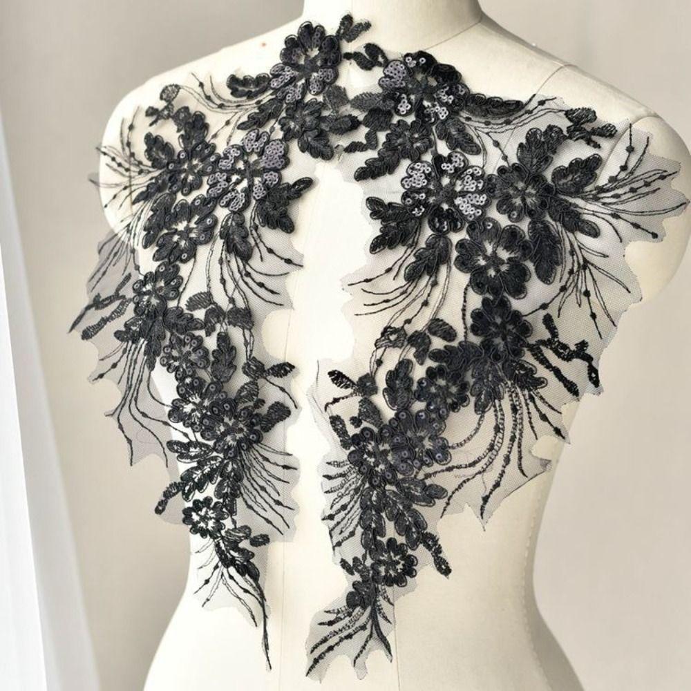 3D Sequined Embroidery Patches DIY Iron on Patches Sequins Patches Classic Fashion Dresses