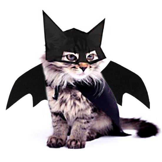 Bat Costume for Pet Bat Wings And Hat Cats Cosplay Costume Halloween Party Dress-up Accessories for Small Dogs Puppy Kitten