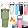 20/30oz 304 Stainless Steel Insulated Water Bottle Thermal Coffee Car Cup Cold Hot Mugs Vacuum Flask With Handle Straw For Sport