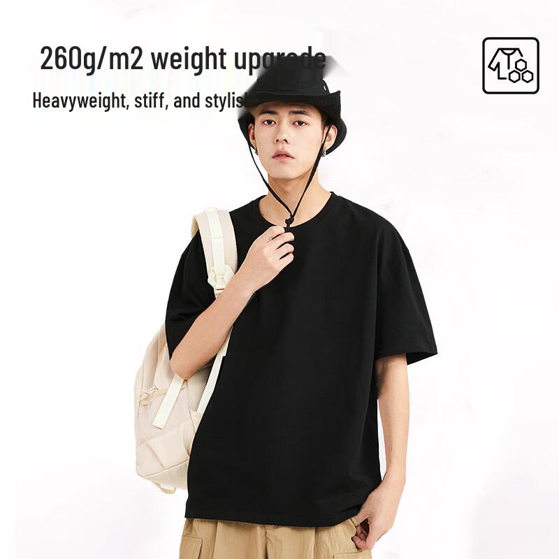 TonLion Men's 100% Cotton Short-Sleeve T-Shirt