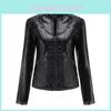 Female Womens Winter Autumn Jackets Clothing Coats Ladies Pu Leather Outwear Long Sleeve Motor Biker Tops Zipper