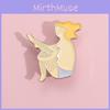 Creative Cartoon Girl Brooch Featuring Cute Yellow Hair And Fluffy Legs For Fun Fashion Accessories