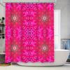 Vibrant Pink Watercolor Mandala Shower Curtain With Starfish Design Bathroom Decor Accessories For Home Decoration!