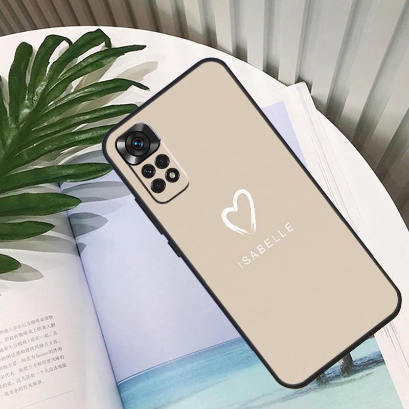 Pastel Name Custom Initials Phone Case For Xiaomi Redmi Note 12 11 10 8 9 Pro Note 9S 10S 11S Redmi 9C 12C 9T 10C Cover