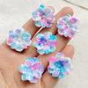 10Pcs Cute Colourful Flower Series Resin Figurine Crafts Flatback Cabochon Ornament Jewelry Making Hairwear Accessories