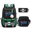 Trend Campus Primary And Secondary School Student School Bag Blue Prison Blue Lock Peripheral Animation Backpack Pencil Bag