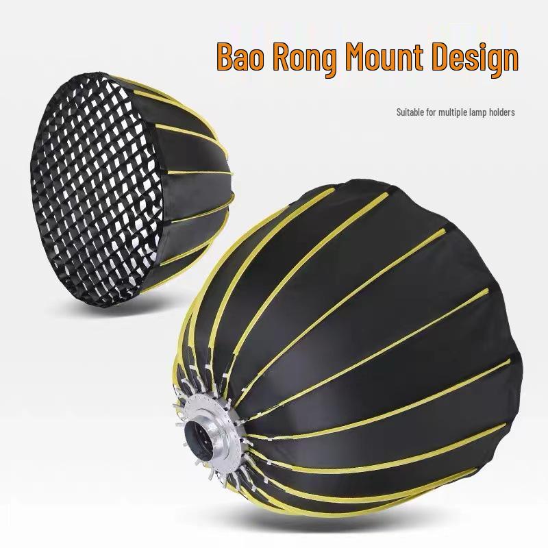 All-Metal Quick Release Deep Parabolic Softbox with Bowens Mount - 70cm, 90cm, 120cm for Live Streaming