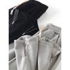 Men's Winter Fleece-Lined Thickened Straight-Leg Sweatpants with Zipper Cuffs, Export Quality Knitted Casual Pants
