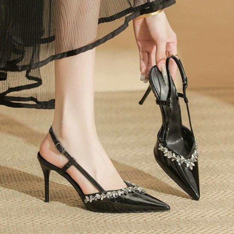 Fashion Women's New Spring and Summer Wear High-heeled Shoes with Stiletto Heels and High-end Temperament Baotou Sandals