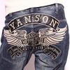 Jeans Vanson con Ricamo Ala Distressed Denim Taglia 38 SP-B-10,