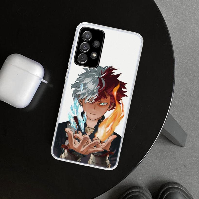 MHA Todoroki Shoto Phone Case Cover for Samsung Galaxy A12 A22 A32 A52 A72 A02S A51 A50S A31 A20S A10S Note 20 Ultra 10 Plus Gal