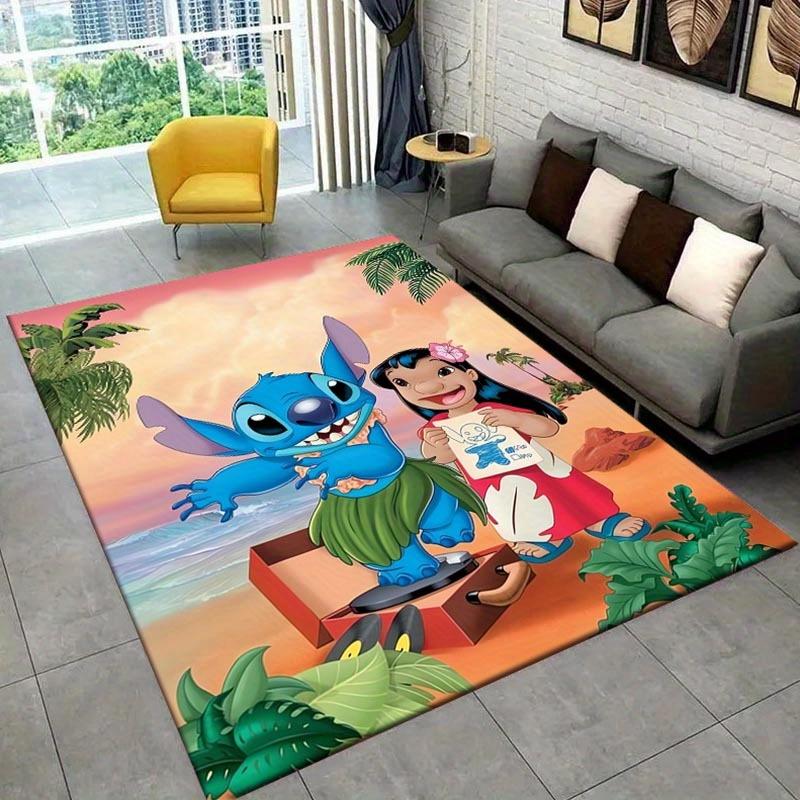 1pc Stitch Pattern Area Rug Soft Flannel Floor Mat for Living Room,Office,Bedroom and Carpet