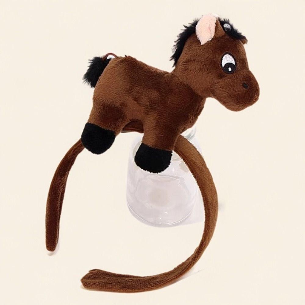 Funny Horse Headband Horse Pattern New Year Headband New Mascot Hair Hoop Pony Photo Prop