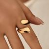 18K Gold Plated Heavy Metal Unisex Ring with High Texture - Eco-Friendly European & American Style