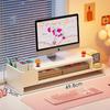 Adjustable Desktop Monitor Riser With Drawer Pen Holder Office Workstation Organization White Or Wood Finish