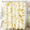 Yellow Watercolor Leaf Shower Curtain Home Decor Bathroom Accessories Set Waterproof Washable Fabric Curtain Panels Multiple Siz